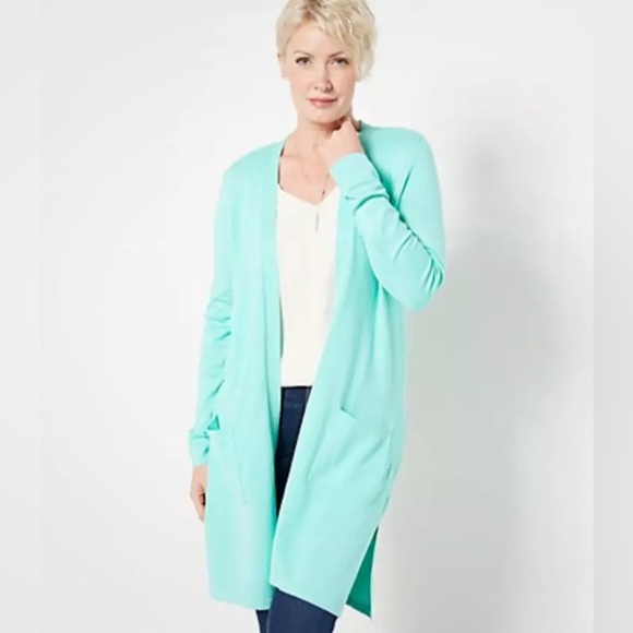 🌹NWOT:BELLE BY KIM GRAVEL SOFT LONG CARDIGAN - Picture 1 of 9